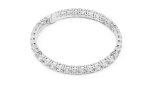 9K White <b>Gold</b> Diamond Bracelet Round Cut Multi Size 35 Stones Luxury Sparkle Elegant Wedding Party Fine Jewelry Gift - Product Image 3