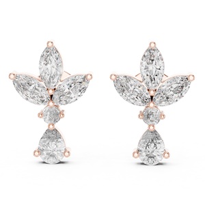 Wholesale Designer Fashion Earrings Marquise Shape Moissanite Diamond <b>Studs</b> Handmade Sterling <b>Silver</b> 925 Earrings - Product Image 1