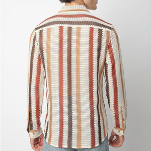 เสื้อเชิ้ตผ้าแฟลนเนลสำหรับผู้ชาย ติดกระดุม ทรงปกติ แขนยาว ลายสก็อต วินเทจ สตรีทแวร์ ย้อมเส้นด้าย ป้องกันการหดตัว - Product Image 3