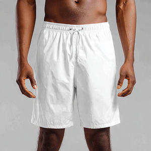 Shorts de plage pour hommes 100% polyester nylon anti-UV, séchage rapide, taille haute avec cordon de serrage, personnalisables, vêtements de plage d'été pour hommes - Product Image 1