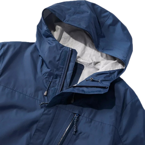 Chaqueta impermeable con capucha para hombre, de color sólido, con cierre de cremallera, informal, para otoño, de corte regular, de poliéster. - Product Image 4