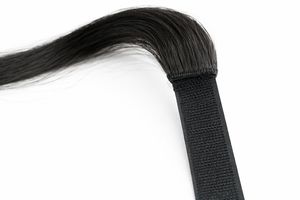 Cola de Caballo de 24 Pulgadas, Color Negro Natural, Calidad Super Double Drawn, Textura de Cabello Liso - Product Image 3