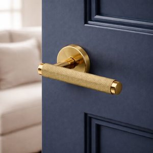 Ensemble de poignées de porte à mortaise en laiton, poignée à levier design pour portes en bois, quincaillerie de porte de luxe pour la maison, le bureau, l'hôtel, finition durable - Product Image 3