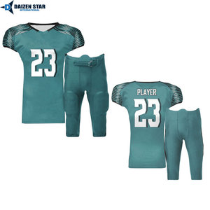 Tenue de football américain unisexe pour adultes avec noms et numéros d'équipe personnalisés - Respirante, anti-humidité, protection UV UPF 50 - Product Image 4