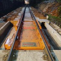 Pont-bascule ferroviaire sur mesure pour trains, capacité 35 000 kg/essieu, précision 1, en acier, vitesse de pesage 3-20 km/h