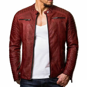 Chaqueta de Motero de Cuero Genuino para Hombre, Diseño de Logotipo Personalizado, Color Sólido, Talla Grande para Adultos - Product Image 1