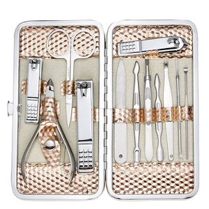 Rose Gold Stainless Steel Bag Pedicure and Manicure Set Kit with Eyebrow Tweezers Infant-Friendly Personal Care <b>Nail</b> <b>Tools</b> - Product Image 2