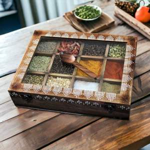 Boîte de rangement pour épices en bambou éco-responsable – Taille et logo personnalisés – Organisateur de cuisine grande capacité – Fabricant - Product Image 4