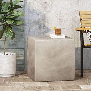 Light Grey <b>Outdoor</b> MGO <b>Side</b> <b>Table</b> - Product Image 1