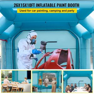 Cabina di Verniciatura Gonfiabile Portatile 26x15x10ft con Sistema di Filtraggio dell'Aria e 2 Ventilatori LED - Product Image 2
