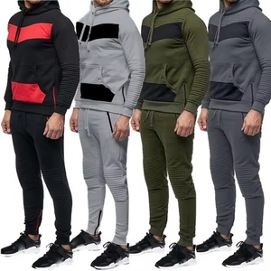 2019 más nuevo personalizado al por mayor Jersey deportivo para hombre Slim Fit chándal conjunto completo polar con capucha chándal - Product Image 2