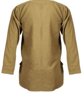 Chemises décontractées pour hommes en flanelle à manches longues, col rabattu, boutonnées sur le devant, en laine, à 3 boutons, reproduction des insignes militaires britanniques de la Seconde Guerre mondiale - Product Image 3