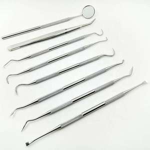 Kit de 8 Piezas de Instrumentos Dentales Manuales de Acero Inoxidable, Juego Profesional de Cuidado Bucal con Espejo, Sonda y Empuñadura Ergonómica - Product Image 5