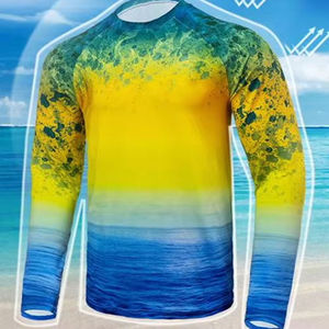 Chemise de pêche à manches longues, sublimation personnalisée, protection UV UPF 50+, vêtements de pêche pour hommes, t-shirts de pêche pour hommes - Product Image 3