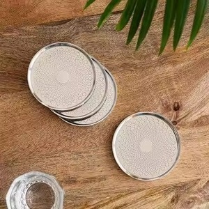Metal Coasters Set Stylish Drink <b>Protectors</b> for Dining <b>Table</b> Restaurant Hotel Bar Home Office - Product Image 5