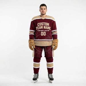 Custom Hockey Uniform Polyester Breathable Factory Supplier Sublimated Uniforms <b>Pad</b> Clearance Fit Team Roster USA Supply - Product Image 3