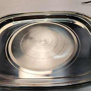 Plateau de service rectangulaire élégant en acier inoxydable avec poignées surélevées, finition miroir poli, qualité alimentaire, pour hôtel - Product Image 6