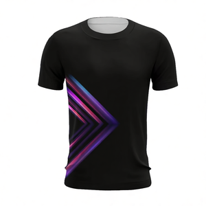 Camiseta de Fútbol Sublimada Azul para Hombre, Manga Corta, Cuello Redondo, Absorbe la Humedad, Corte Ajustado, Poliéster, Estampado Degradado, para Todas las Temporadas - Product Image 2