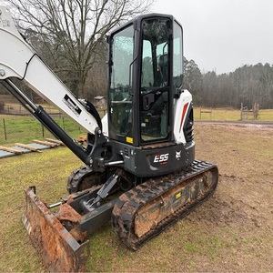 Mini-excavatrice Bobcats E55 à braquage zéro, moteur diesel 50 CV, taille compacte avec grande puissance de creusement - Product Image 6