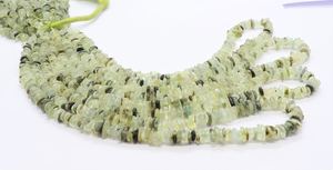 ลูกปัดเพรนไนต์ธรรมชาติแบบเรียบ ขนาด 5-6 มม. ลูกปัดพลอยเพรนไนต์แบบไม่เจียระไน ความยาว 16 นิ้ว ลูกปัดเพรนไนต์แบบขัดเงา - Product Image 2