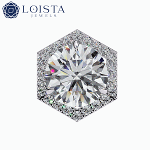 Diamant de laboratoire rond taille brillant pour boucles d'oreilles de fiançailles avec certificat IGI, bijoux de luxe pour femme - Product Image 3