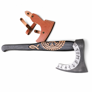 Hacha de Corte Industrial Jexmoo de Acero al Carbono de 3 5/8 Pulgadas con Mango de Palisandro Barba y Funda de Cuero, Modelo JX-DA25285, 2kg - Product Image 3