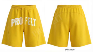 Shorts de survêtement amples et décontractés en coton 100% de haute qualité, style vintage, séchage rapide, respirants, avec logo imprimé DTG - Product Image 6