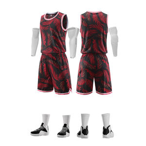 New Arrival Men's Adults Custom Sleeveless Basketball Jersey Set Breathable Digital Print Uniforms 100% Polyester High-quality - Product Image 3
