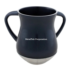 Taza de Netilat Yadayim, Taza para Lavado de Manos Judía con Doble Asa, Taza Ritual Negel Vasser, Regalo Religioso para Shabat - Product Image 4