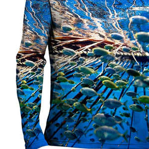 T-shirts de pêche personnalisés en gros OEM, fabricant et fournisseur de marques privées, production en vrac, protection UV, vêtements de sport d'été - Product Image 3