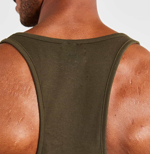 Men's Cut Out Sleeveless Shirt Gym <b>Stringer</b> <b>Vest</b> Blank Workout T-Shirt Muscle Tee Bodybuilding Tank Top Fitness Clothing - Product Image 3