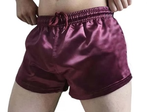 Athletic Bottoms Glossy Satin Quality Gym <b>Swim</b> Shorts Shiny Distressed Vintage Look Quick Dry Breathable Shorts - Product Image 2
