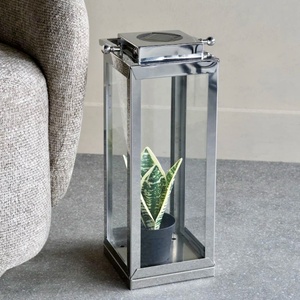 Wholesale Stainless Steel <b>Silver</b> Metal Candle Holder <b>Lanterns</b> for Luxury Home Tabletop and Floor Decorations - Product Image 5