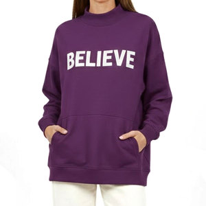 Nouveau Sweat-shirt Long à Col Montant pour Femme 2026 – Tendance Décontractée Hiver, Coupe Ample, Style Urbain Confortable et Anti-Plis - Product Image 1