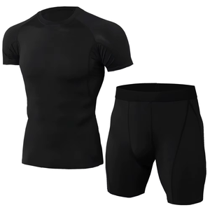 Customized Boxing <b>Compression</b> Set-Lightweight Stretch Breathable Polyester/Spandex T-<b>Shirt</b> & Shorts Rash Guard Unisex Adults - Product Image 3