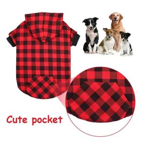 Sudadera con Capucha para Perro, Diseño Casual Otoñal con Bolsillo, Felpa de Alta Calidad, Color Rojo - Product Image 4