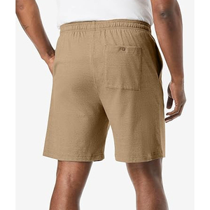 Shorts décontractés en coton pour hommes, taille élastique, couleur unie, shorts de détente d'été, logo personnalisé, vente en gros d'usine OEM - Product Image 2