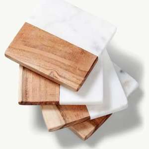 Juego de 6 Posavasos Rústicos Clásicos de Madera Sheesham con Soporte, Ecológicos, para una Experiencia Gastronómica India Auténtica - Product Image 2