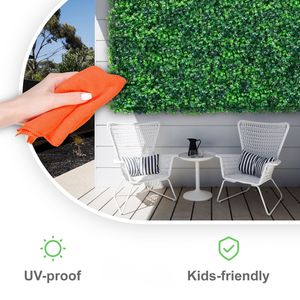 12 Pezzi Pannelli di Bosso Artificiale 20x20 Pollici, Schermo Privacy 4 cm, Pannelli Muro Siepe a U, Divisori per Ambienti Artificiali - Product Image 5