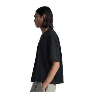 Camiseta al por mayor de corte regular y holgado, 100% algodón de alta calidad, cuello redondo, corte oversize, hombros caídos, ecológica para hombre - Product Image 3