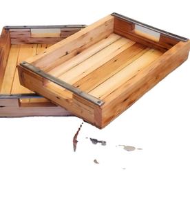 Bandeja redonda de madera de acacia para servir CENA FARMOUSE para cocina, hogar o Hotel, vajilla de estilo clásico para fiesta o ser de comida - Product Image 6