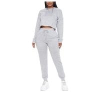 Ensemble de survêtement 2 pièces pour femme, sweat à capuche, vêtement d'entraînement, collection hiver-automne 2022 - Product Image 5