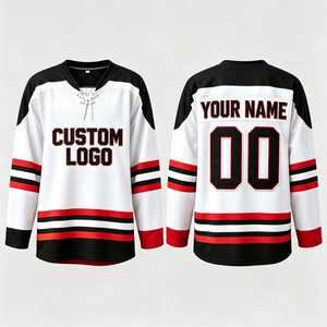 Maillots de hockey sur glace unisexes pour adultes, personnalisés, respirants, à séchage rapide, antibactériens, 100 % polyester, col en V, sans manches, avec bretelles intégrales - Product Image 6