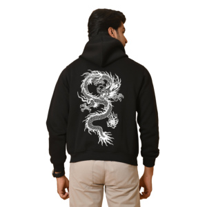 Sweat à capuche léger et de haute qualité pour homme, imprimé, style streetwear, 100 % coton molletonné, écologique, respirant, séchage rapide, hiver - Product Image 4