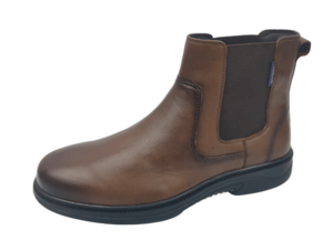 Botas Chelsea de Piel de Oveja Marrón, Punta Redonda, Sin Cordones, Suela Antideslizante de TPR, Cómodas y Suaves para Todas las Temporadas - Product Image 3