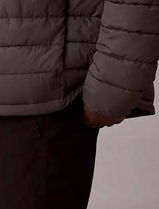 Veste matelassée légère pour homme en nylon Ripstop gris foncé, personnalisable, best-seller, pour l'extérieur - Product Image 6