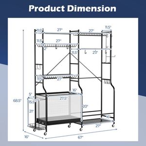 Organizzatore per Attrezzature Sportive, Scaffali da Garage per una Comoda Conservazione - Product Image 5