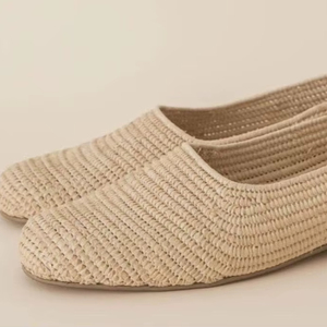 Handmade <b>Raffia</b> <b>Sandals</b>: Moroccan Summer Beach Shoes - Product Image 1