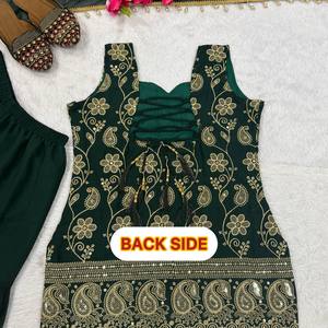 Lanzamiento del Nuevo Conjunto de Fiesta de Diseñador: Top, Sharara, Plazzo y Dupatta - Product Image 6