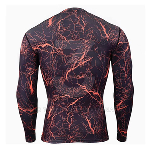 Solid Pattern Spandex <b>Men</b> Rash Guards 220g Pre Shrunk Fabric Quick Dry <b>Compression</b> <b>Shirt</b> High Quality Customizable in Wholesale - Product Image 2
